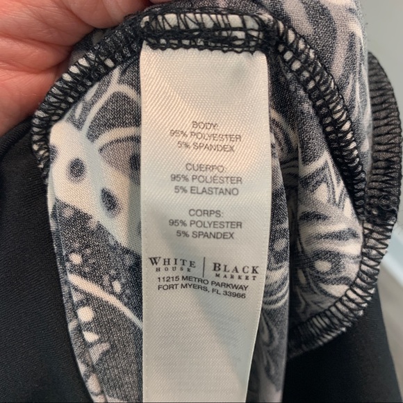 White House Black Market Paisley Print Tunic Small - Picture 5 of 7